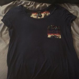 Navy shirt sleeve elephant shirt